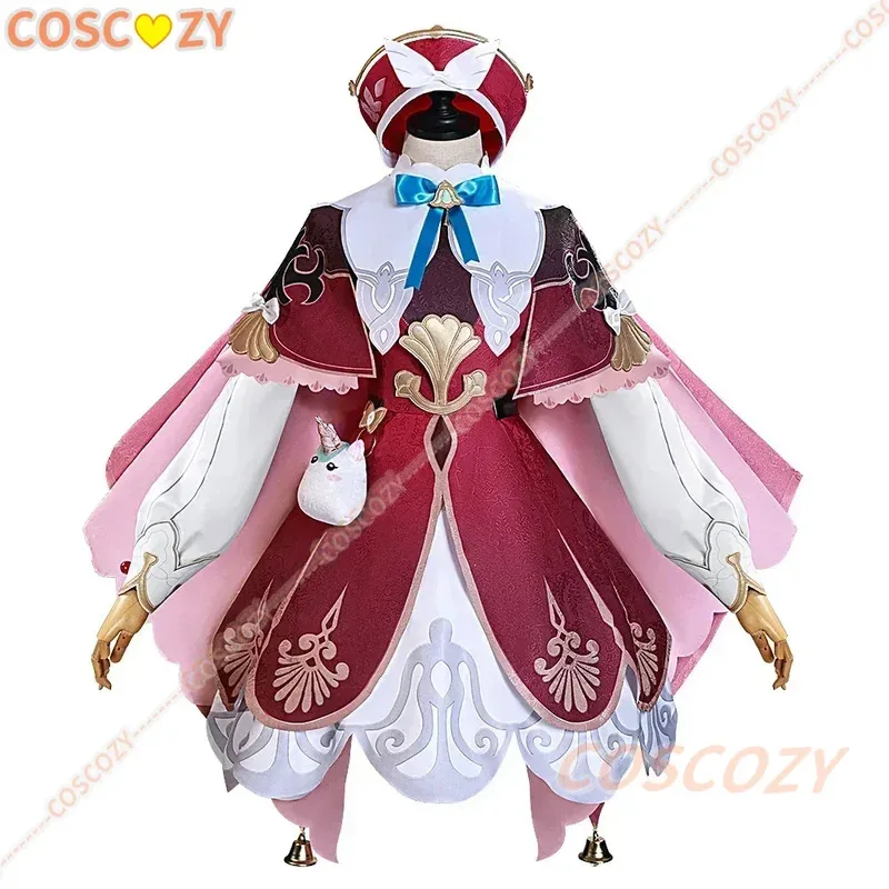 Honkai Star Rail Hyacine Cosplay Costume Dress Wig Headwear Cute Bow Tie Props Full Set Women Girls Party Carnival Clothing Set