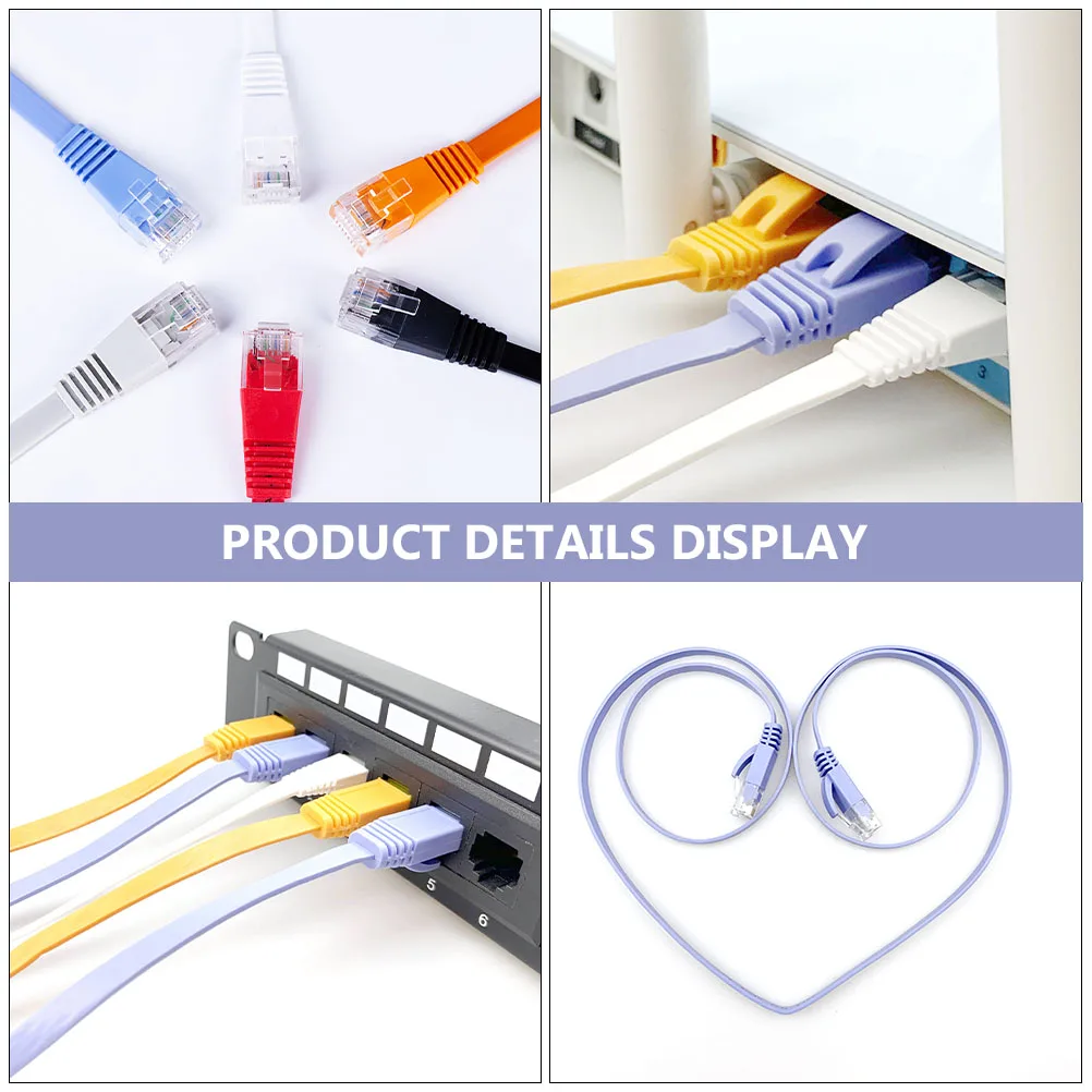 

1pc Gigabit Ethernet Cable High Speed Internet Broadband Network Cable Durable Waterproof Anti-Corrosion Flat Patch Cord For