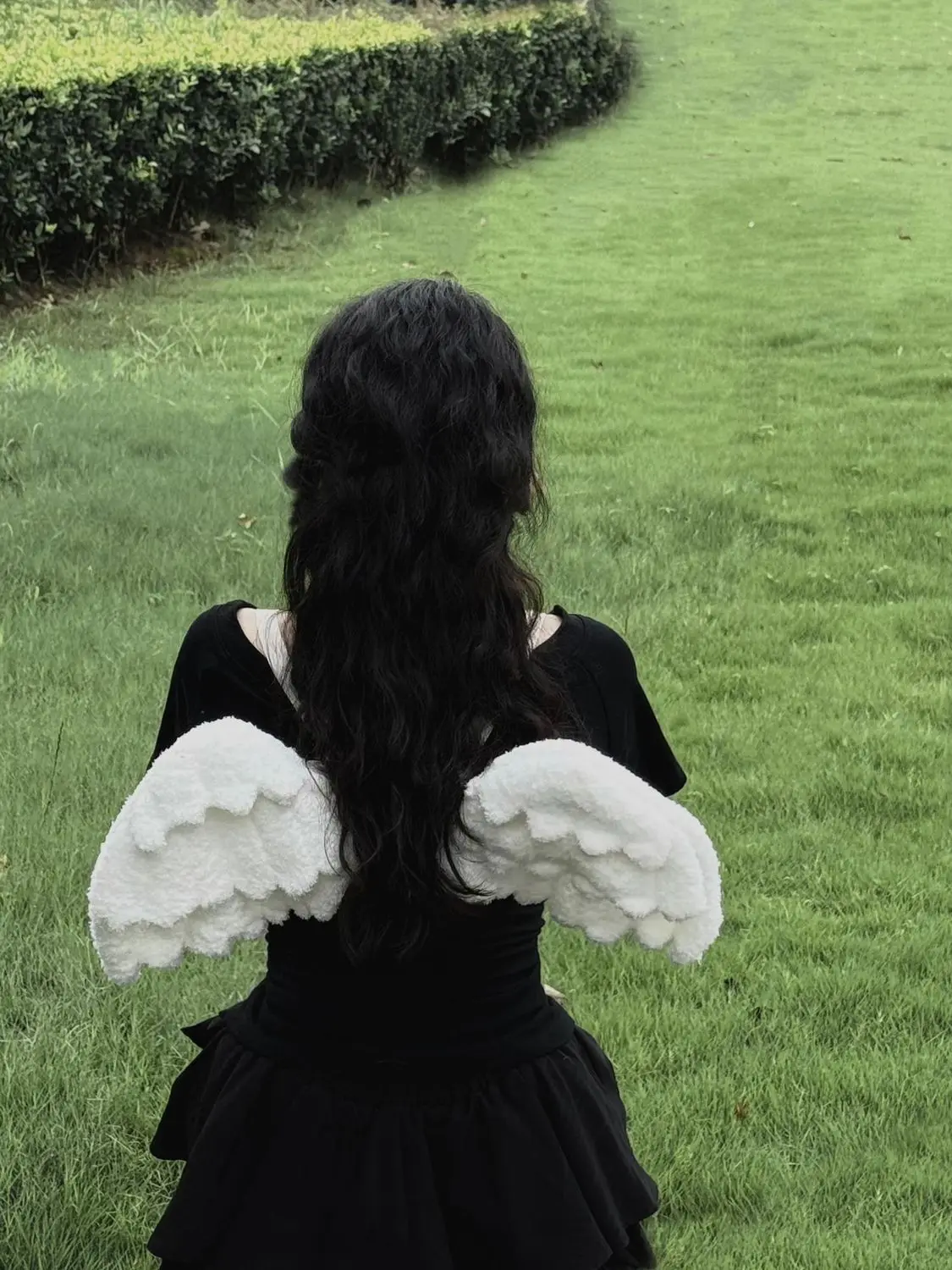 حقيبة ظهر صغيرة للفتيات "أجنحة الملاك" حقيبة ظهر مزخرفة أنيقة للنساء #5