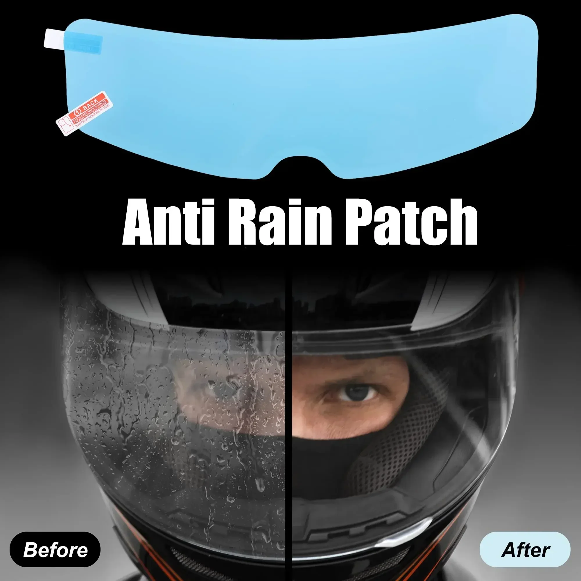 1/2PCS Motorcycle Helmet Clear Anti-Fog Rainproof Film Three Styles Lens Sticker Driving Safety Nano Coating Helmet Accessories - view 5