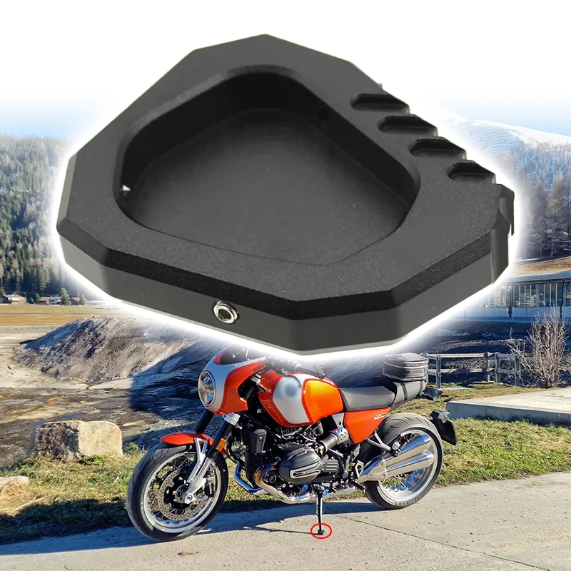 For BMW R12 R 12 NINET 2023 2024 2025 Kickstand Enlarge Side Stand Extension Support Pad R12NINET Motorcycle Accessory R12