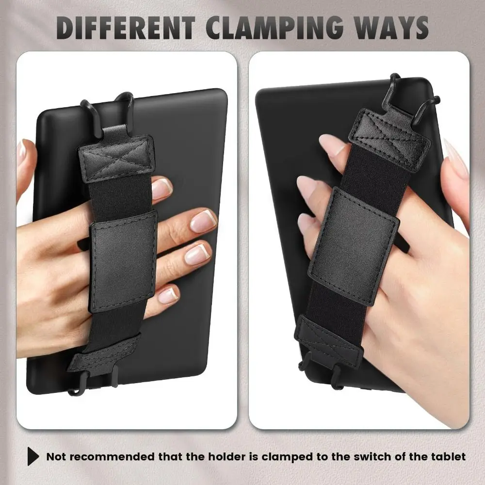 PU Leather Secure Hand Strap Versatile Anti Drop Finger Grip Strap for Kindle/Kobo/Voyaga/Lenovo/Sony 6-8