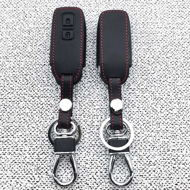 Leder-Schlüsselhülle für Honda N-BOX N-ONE N-WGN N-VAN Custom Wgn 2-Tasten-Fernbedienungshalter Auto-Zubehör Schlüsselanhänger-Gehäuse