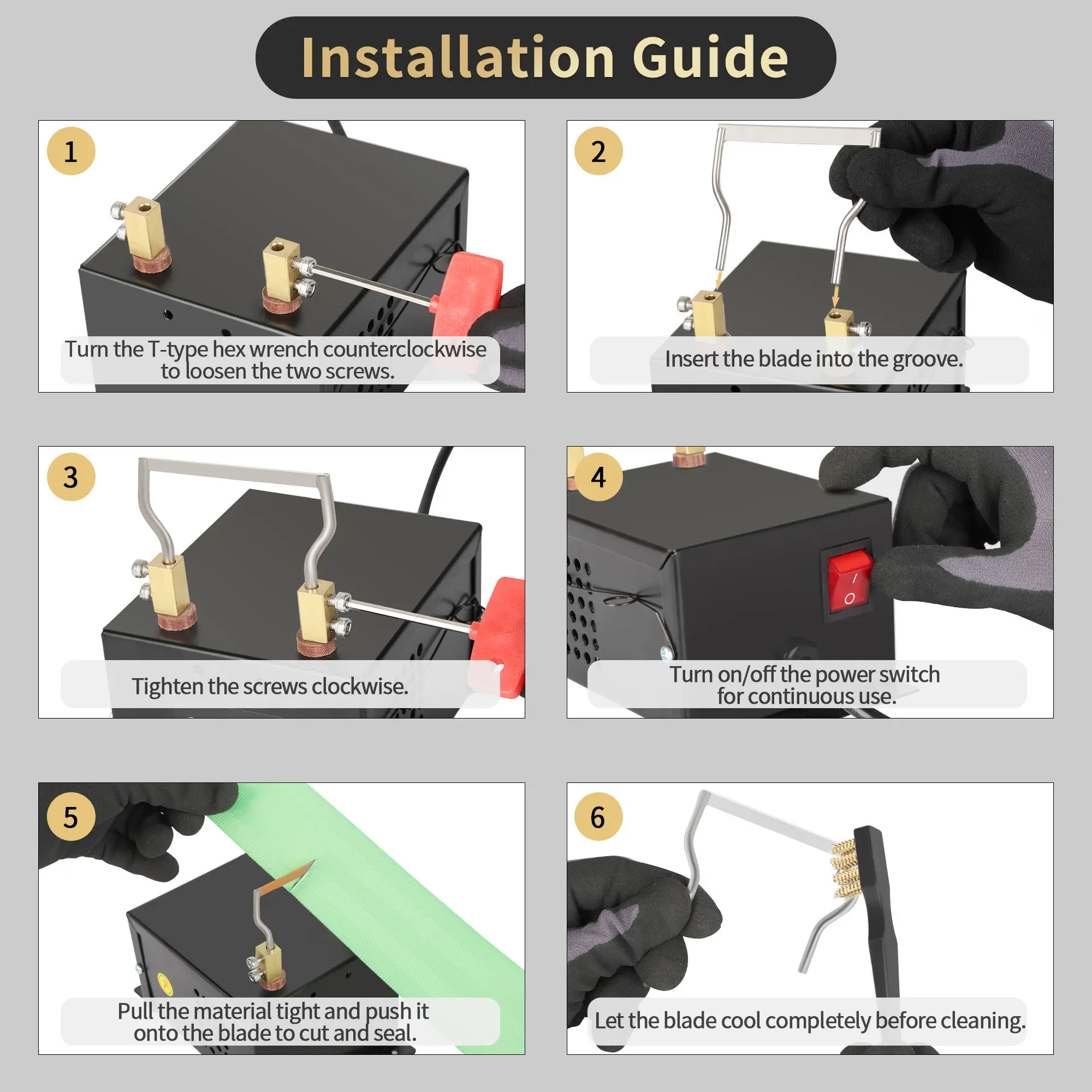 

KD-9-60 60W Efficient 60W Bench Top Hot Knife, Ideal for Packaging Material, Electronic Wiring Harness and Craft Ribbon Cutting
