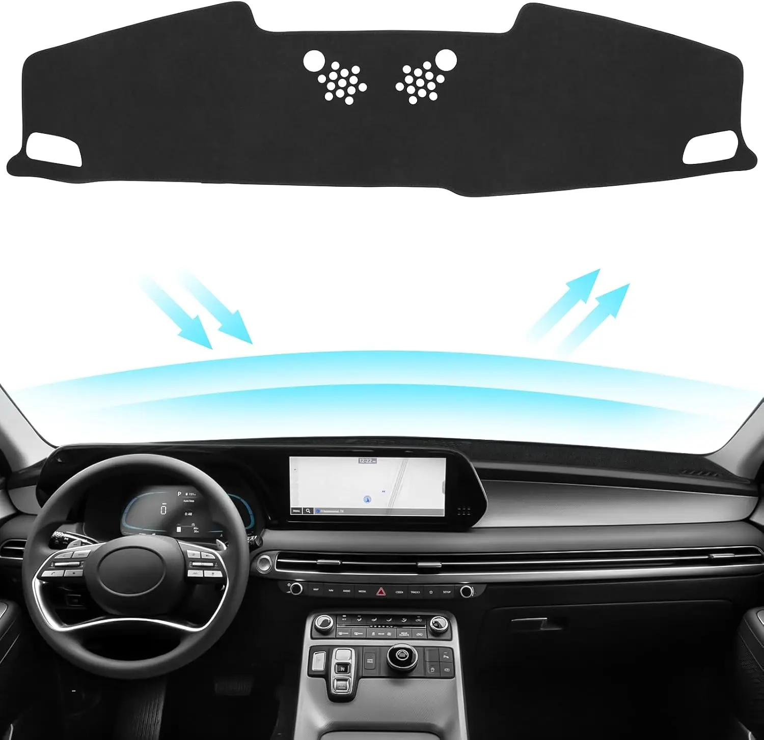 black-dashboard-dash-board-cover-mat-carpet-for-hyundai-palisade-2020-2025-accessories-dash-cover-flannel-material