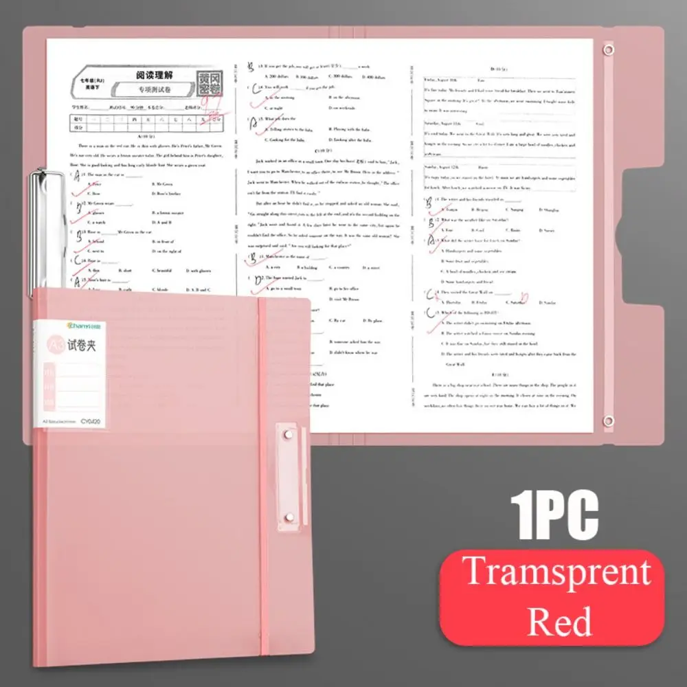 

Durable Strap A3 File Folder Multifunction Waterproof Test Paper Collection Book Test Folder Writing Pad School Office