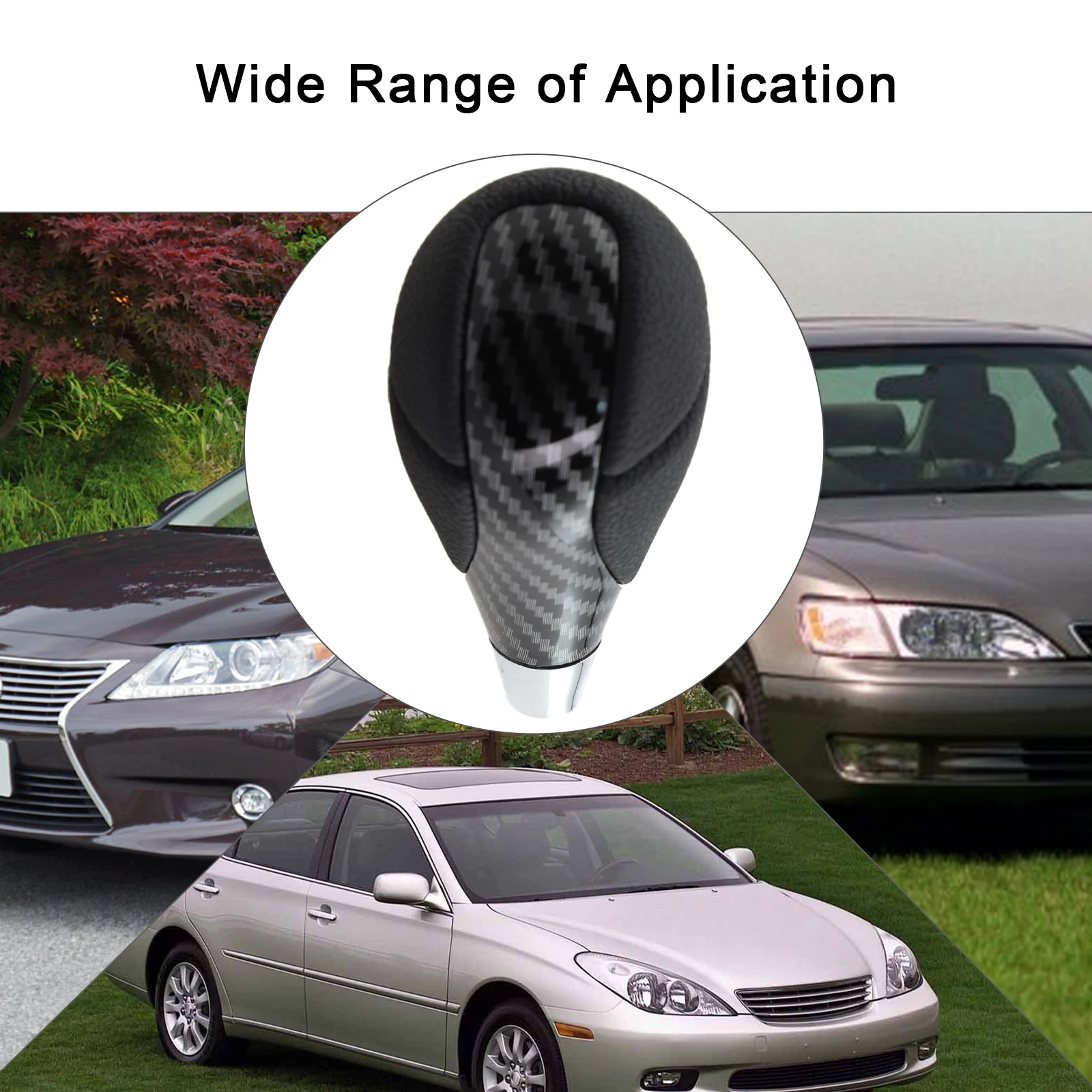 

Automatic Transmission Gear Shift Knob with Carbon Fiber Leather for Lexus L 50 2006 2012 Quick and Simple Setup