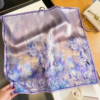Nature Silk Neck Scarves Lady Foulard Lovely Strawberry Print 100% Real Silk Square Scarf for Women Bag Ribbon Hairband Kerchief - Image 2