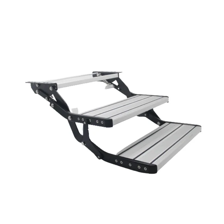 

Autocaravana Motorhome 550mm Manual Double Steps Folding Aluminum Rv Platform Step