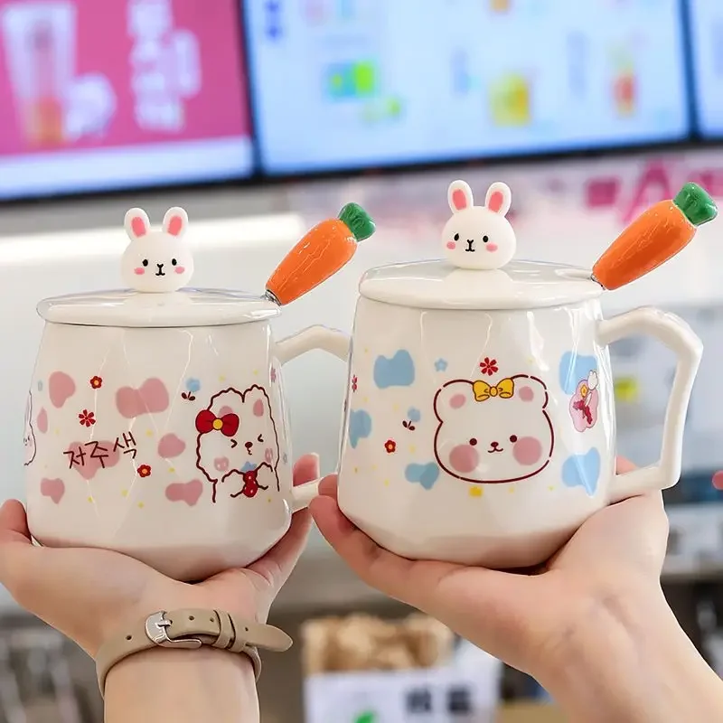 

New Cute Rabbit Cup Cartoon Ceramic Mug Cups of Coffee Tea Cups Personalized Gifts Christmas Gift Original Mugs Free Shipping