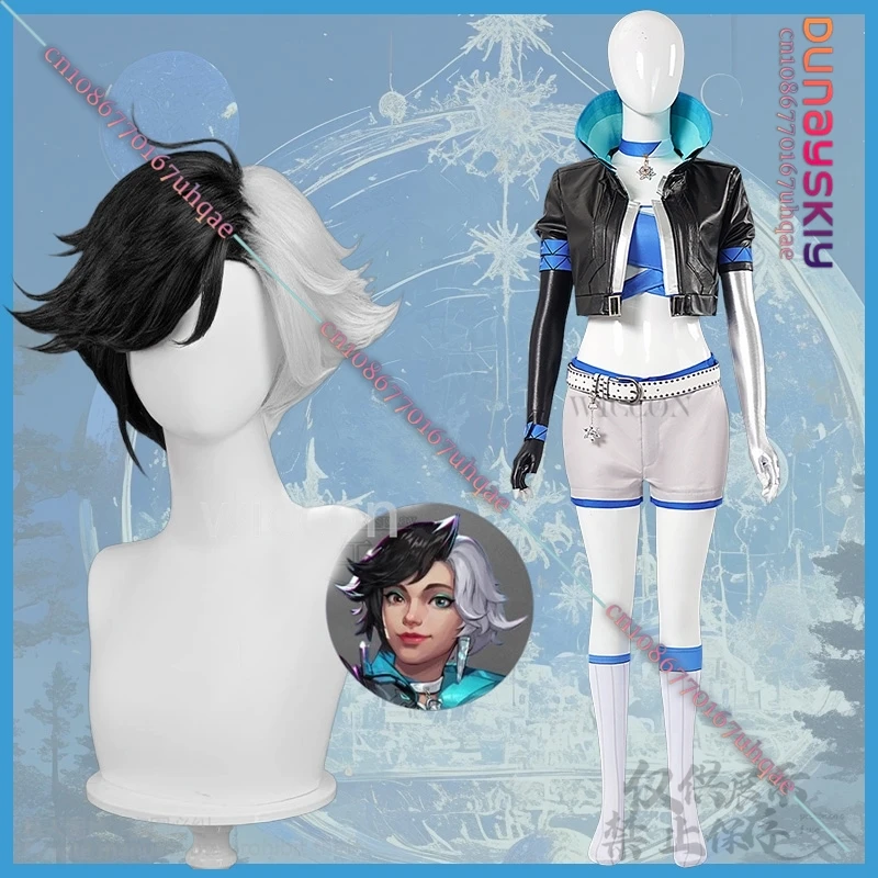 Luna Snow Cosplay Rivals Wig Costume Coat Pants Strapless Sexy For Girls Women Adult Role-play Christmas Party Suit Customized