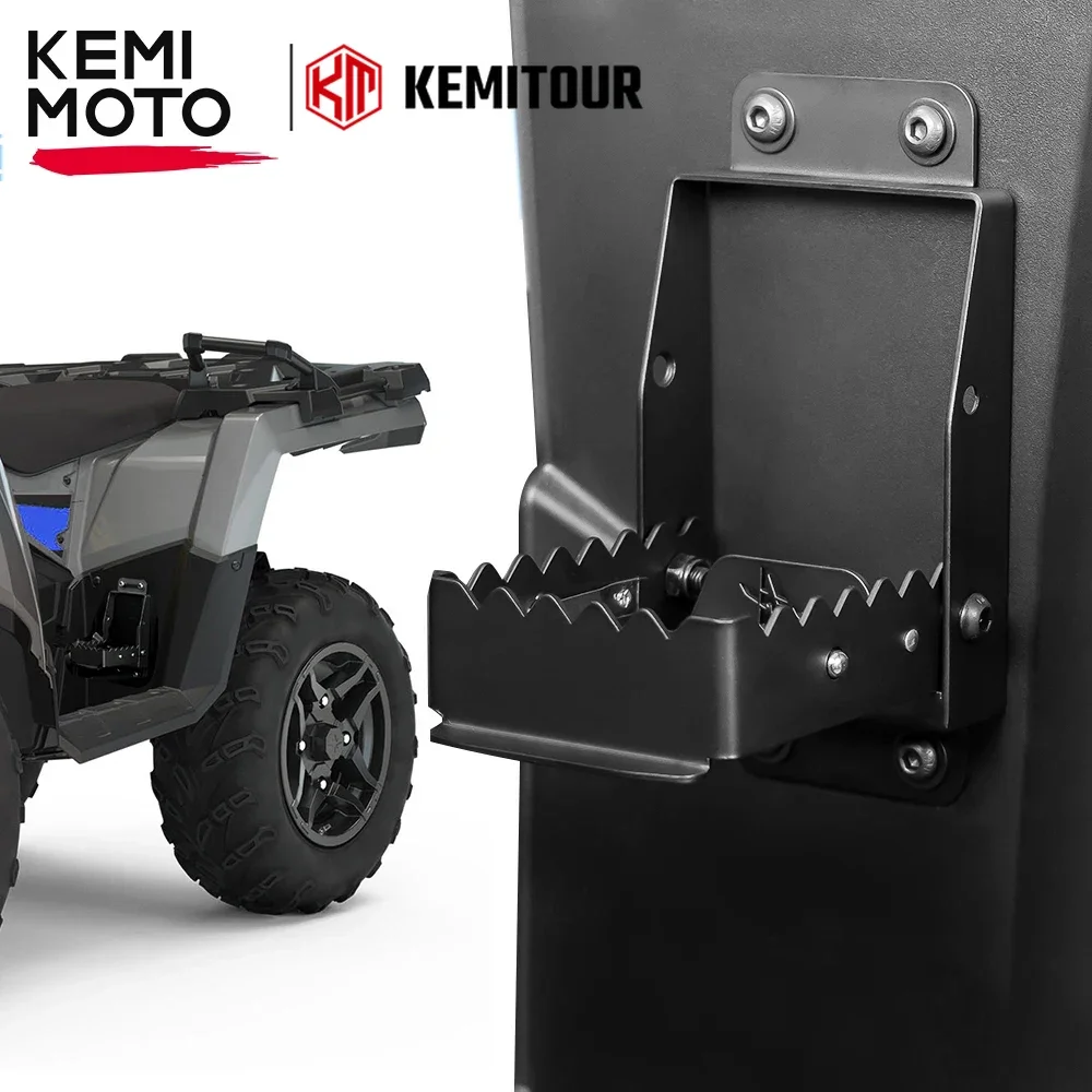 

KEMIMOTO Universal ATV Rear Passengers Foot Rests Compatible with Polaris Sportsman for Linhai for Cf moto Carbon Steel