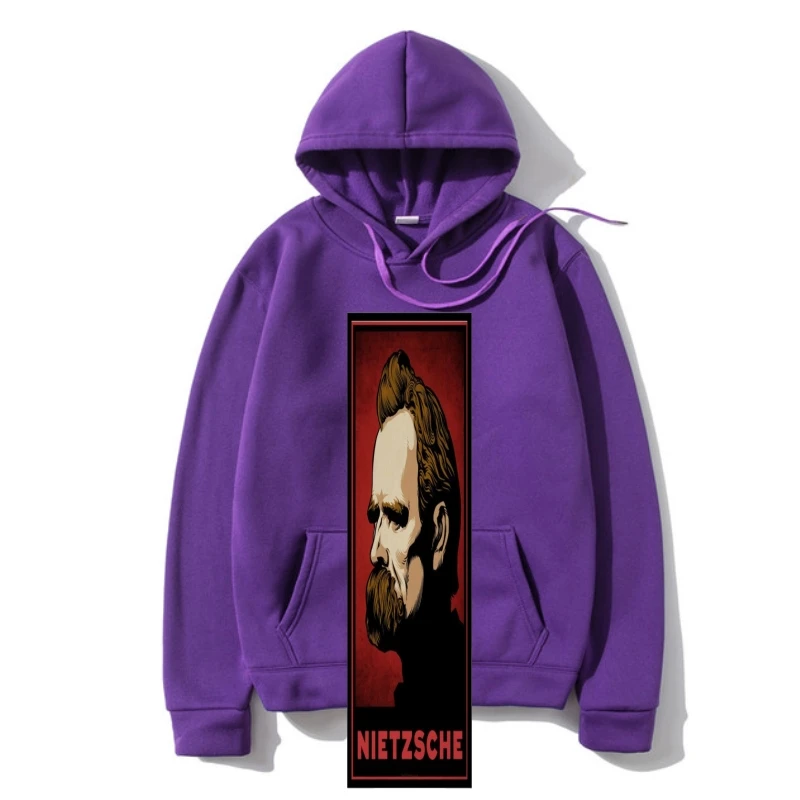 

Hoodies 100% cotton Warm men Outerwear custom printed Outerwear Nietzsche Prin women Sweat Sweatshirt