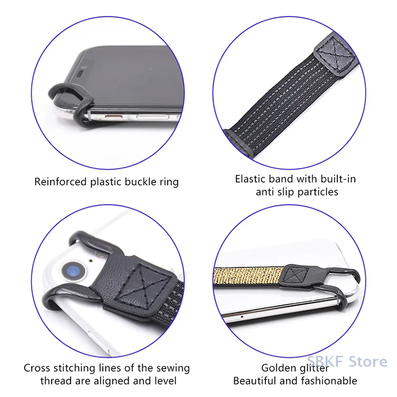 

Universal Anti-Fall Hand Strap with Finger Grip – Adjustable One-Hand Strap with Buckle for Phones, Tablets, and E-Readers