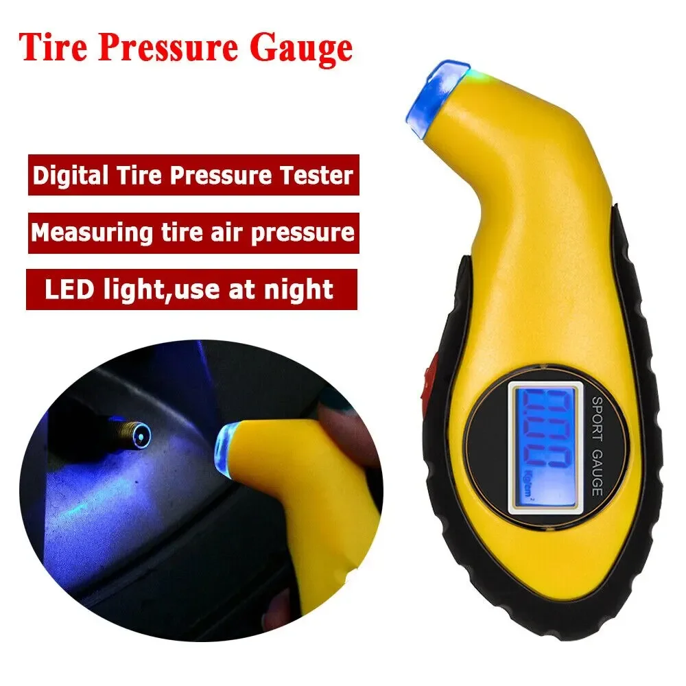 Car Bike Motorcyle Truck Auto Air PSI Meter Tester Tyre Digital Tire Pressure Gauge LCD