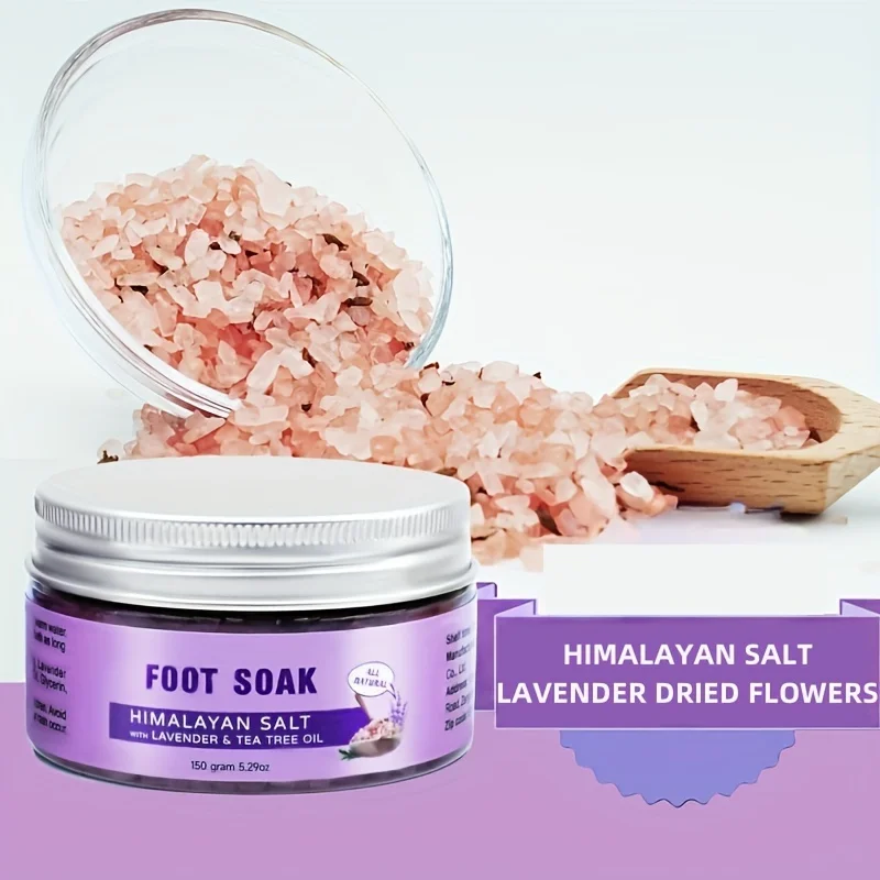 150g Himalayan Foot Bath Salts with Lavender Dried Flower, Remove Odor, Foot Bath Salt, Foot Bath Spa