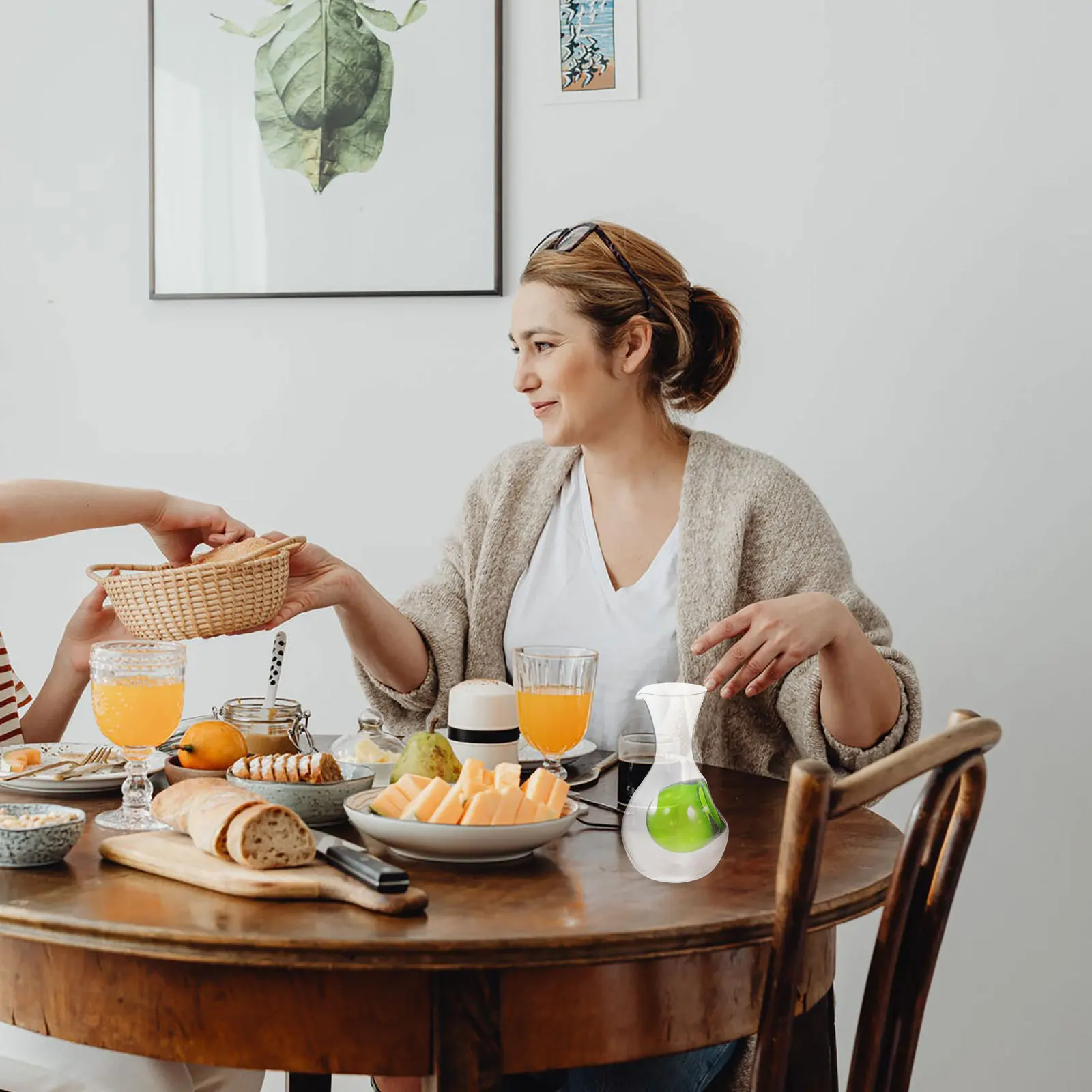 

Ice Wine Chiller 400Ml Mini Glass Decanter With Cooling Chamber For Fast Chilling Small Glass Jug Single Serve Wine Carafe Cold