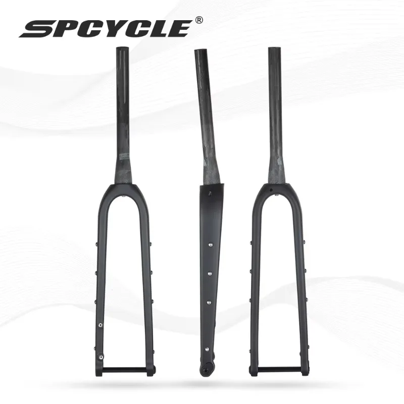 Spcycle Carbon Gravel Rigid Fork Tapered Disc Brake Max 700x55C / 29x2.1''