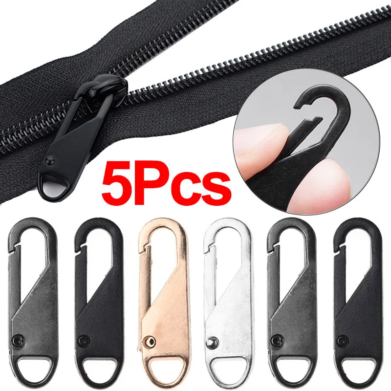 Replacement Metal Zippers Slider Puller Instant Repair Zipper Head Kit Travel Bag Suitcase Zipper Pull Tab DIY Sewing Supplies