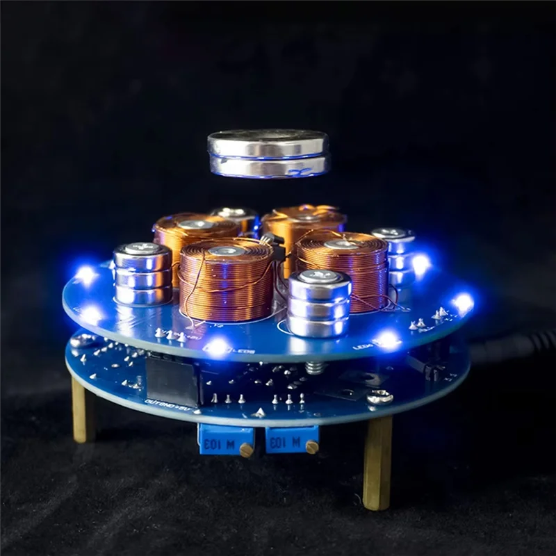 A93P DIY Electronic Small Fabrication Experiment Magnetic Levitation Module Kit Coil Push Down Circuit Board Welding Kit