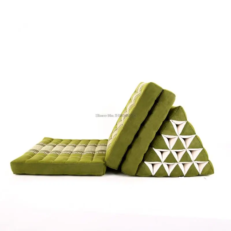 Foldout Triangle Thai Cushion 100% Kapok Filling 180x57x35cm Floor Folding Chaise Lounger Daybed Sleeper for Living Room/Outdoor