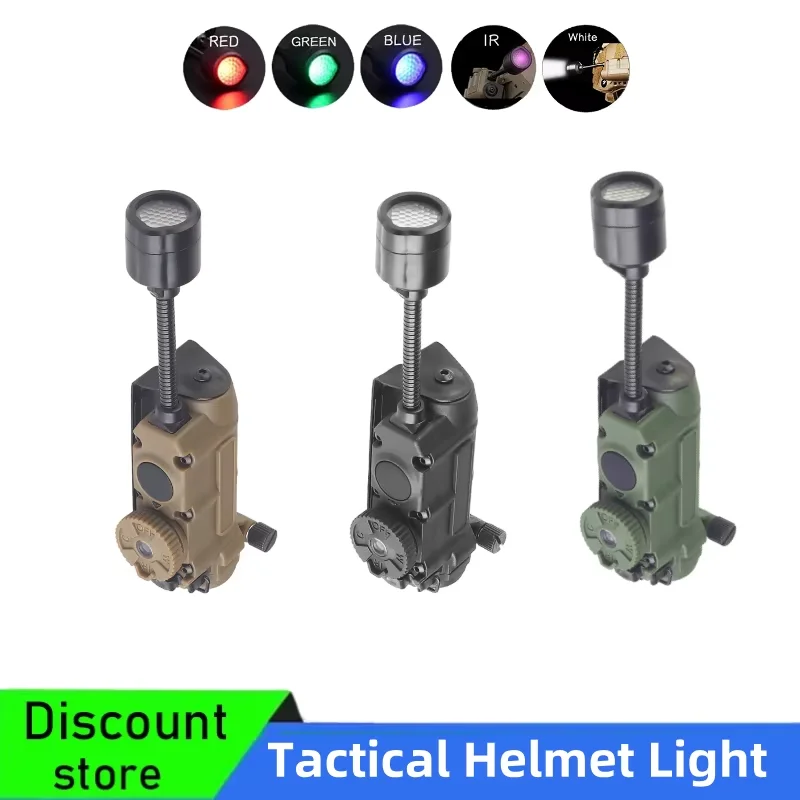

Tactical helmet light. Helmet flashlight, LED helmet lighting system, five-color mode, suitable for hunting and riding
