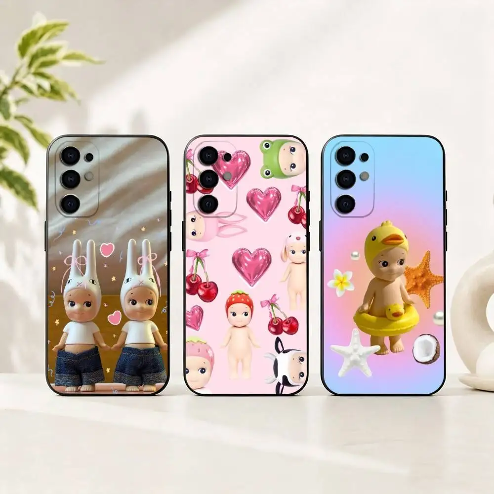 

C-Cute S-Sonny A-Angel Phone Case For Samsung S25,S24,S21,S22,S23,S30,Ultra,S20,Plus,Fe,Soft Silicone Black Cover