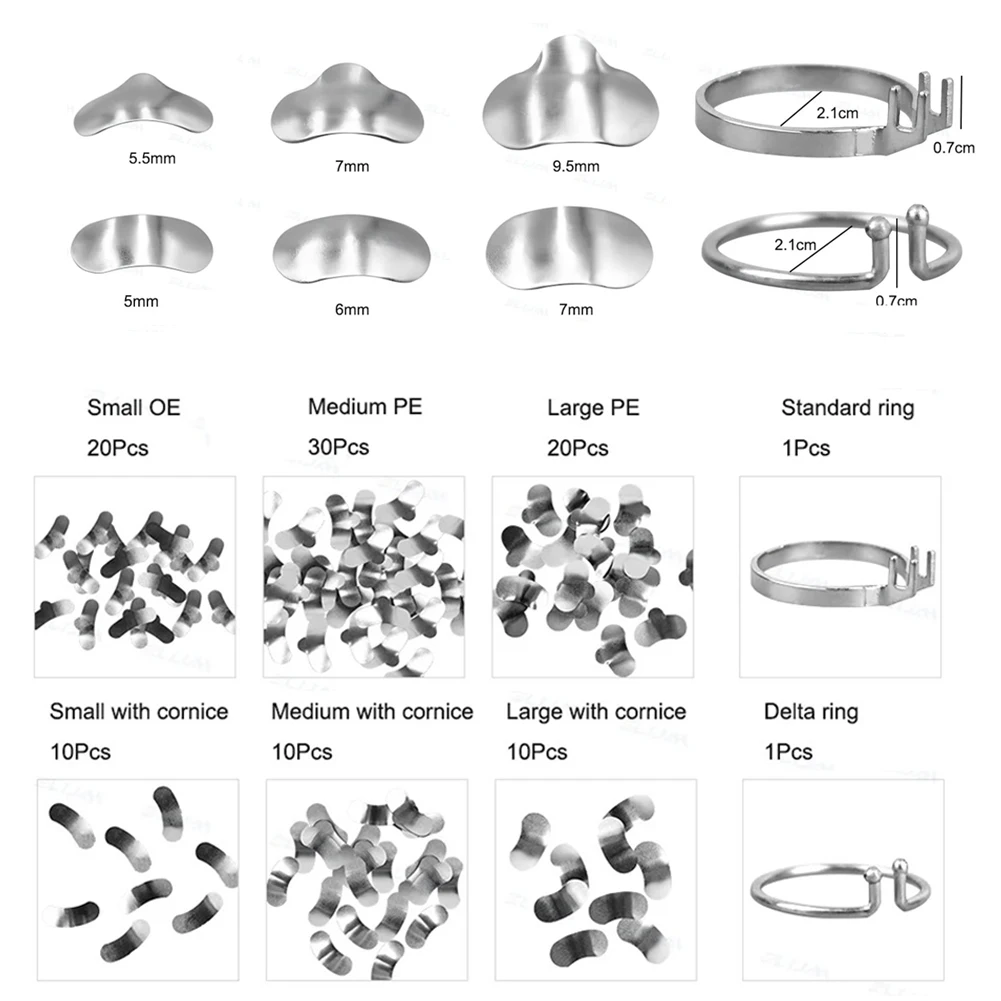TOR VM NO.1.330/1.398 طقم شريط مصفوفة مقطعية للأسنان نظام احيط تسوس الأسنان استعادة تشكيل أدوات معدنية كليب ذو طيات #3