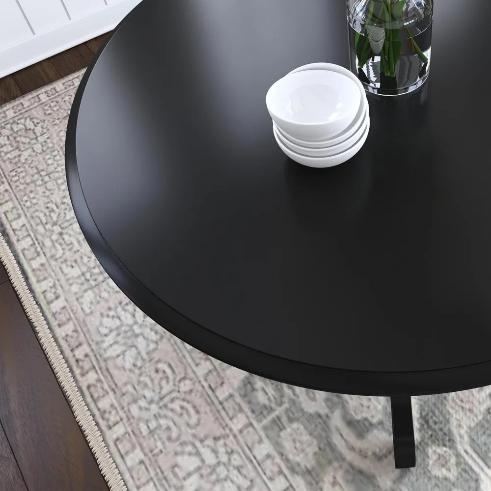 Blair Black Round Dining Table, 42"