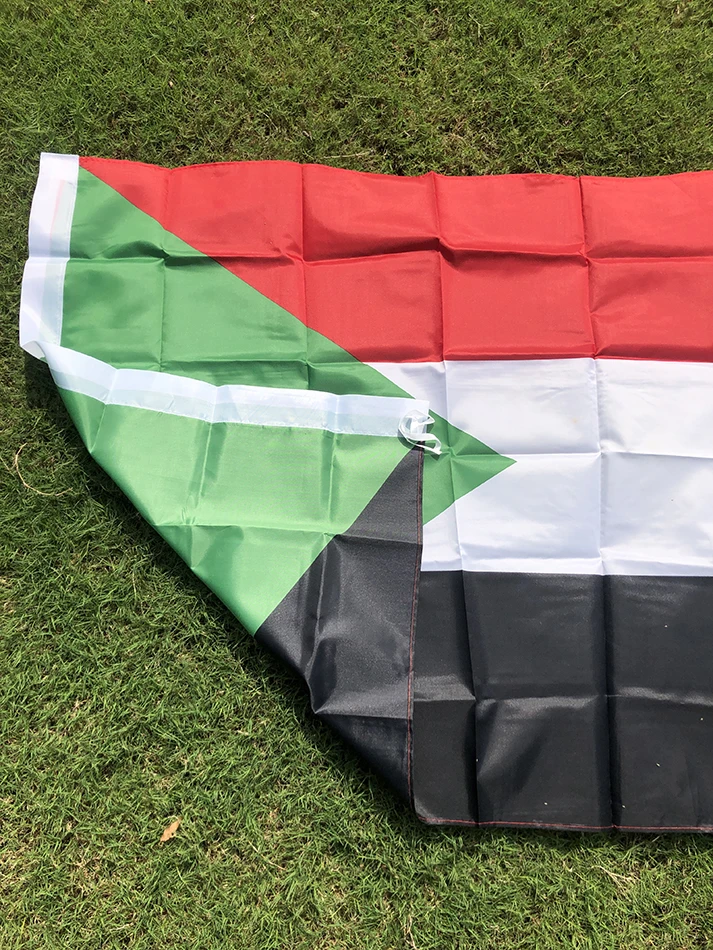 Sky Flag Sudan Vlag 150X90Cm Dubbelzijdig Bedrukt Polyester Opknoping Sudan Nationale Vlag Sultan Banner Voor Decoratie