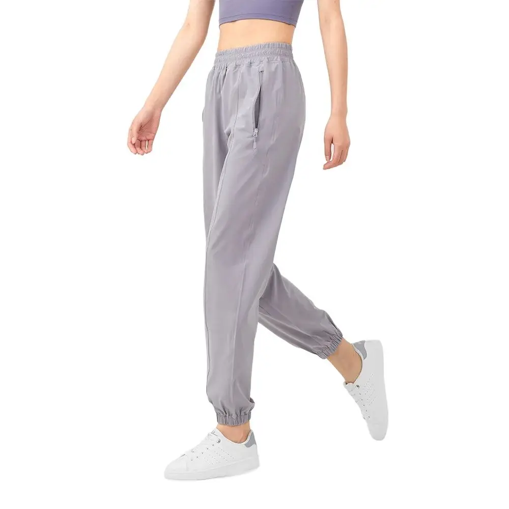 

Women High Quality Loose Quickly Dry Jogger Pants High Waist Sports Jogger With Zipper Pockets Hip Fitness Trousers Running Pant