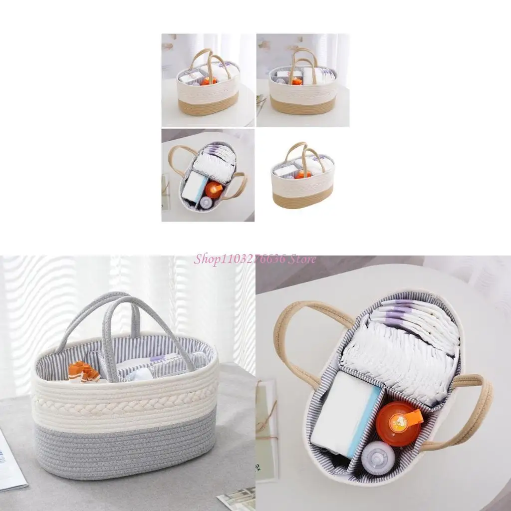 

R6FD Portable Diaper Storage Bag Feature Multifunctional Design for Easy Access Large Capacity Carry Case Storage Basket