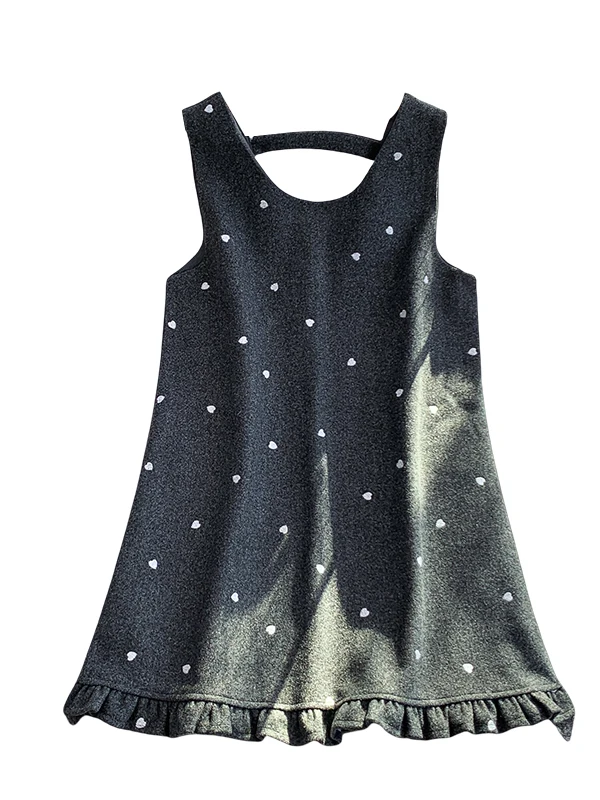 Retro Sweet Polka Dot Svel Vest Dr Women's Autumn Winter Soft Loose Slimming Gored Skirt mid Length A-Line Dr