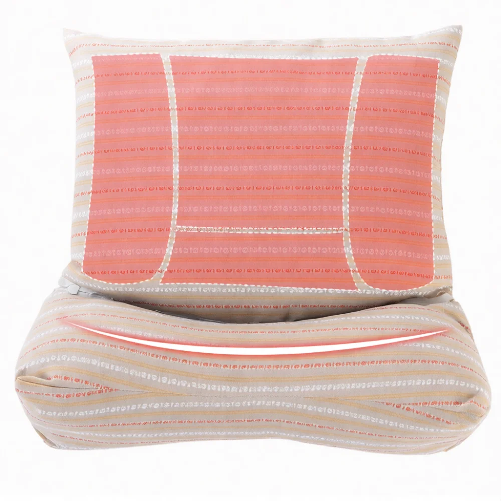 Cervical Spine Support Pillow Electric Heating Buckwheat Hull Neck Relief Orthopedic Sleeping Cushion For Home Daily Use