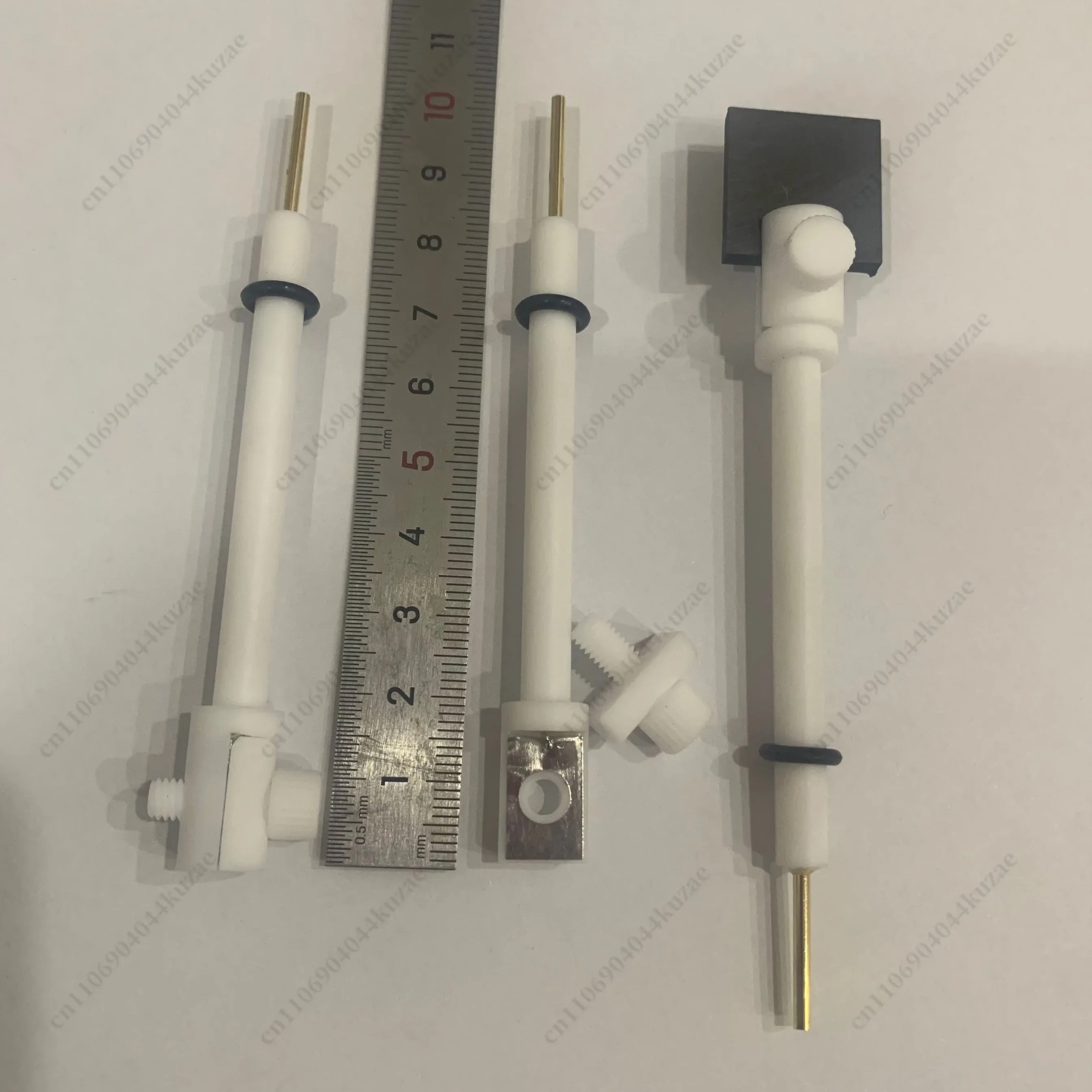 FMT PTFE Electrode Holder with 10×15×0.1mm Platinum Sheet, Lab Universal Clamp for Metal & Non-Metal Test Sheets