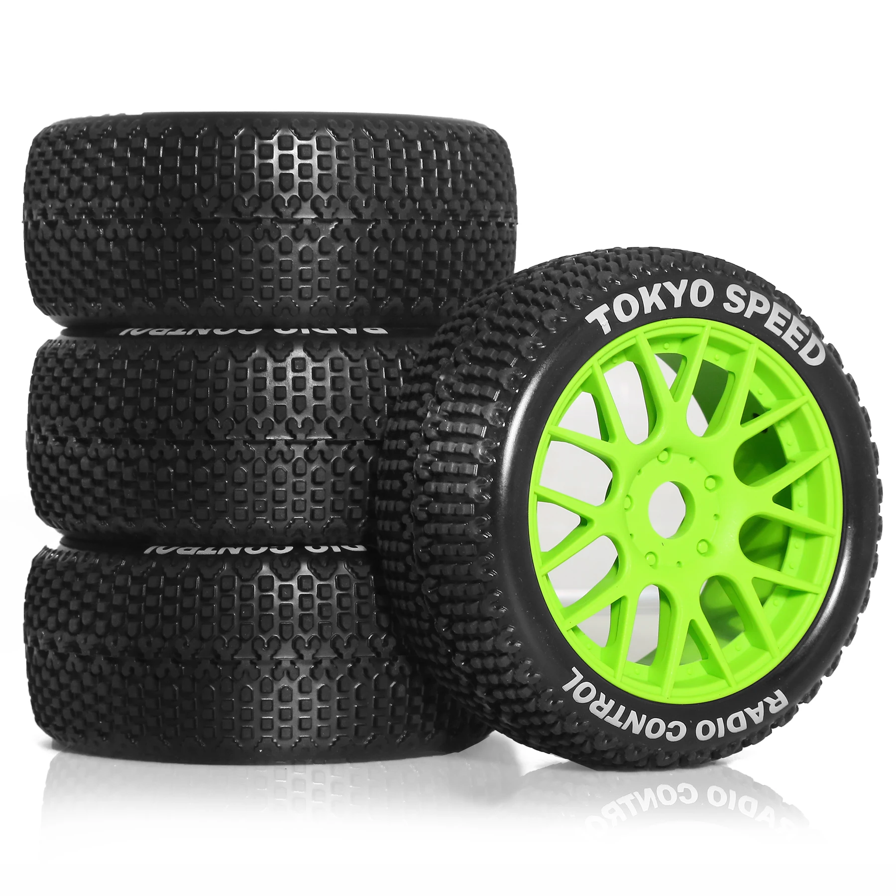 1/8 RC オフロードバギータイヤ Y 字型プラスチックホイール 17 ミリメートル六角 110 ミリメートル外径 1/8 RC バギー Arrma Typhon 3S 6S HSP HPI Redcat 用