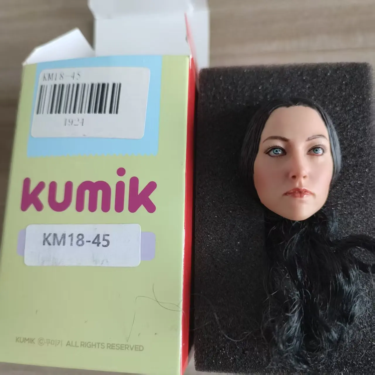 1/6 Sca KUMIK 18-45 أنثى رئيس نحت 1/6 امرأة رئيس النحت الشعر البلاستيكية منحوتة نموذج صالح 12 "جسم عمل الشكل