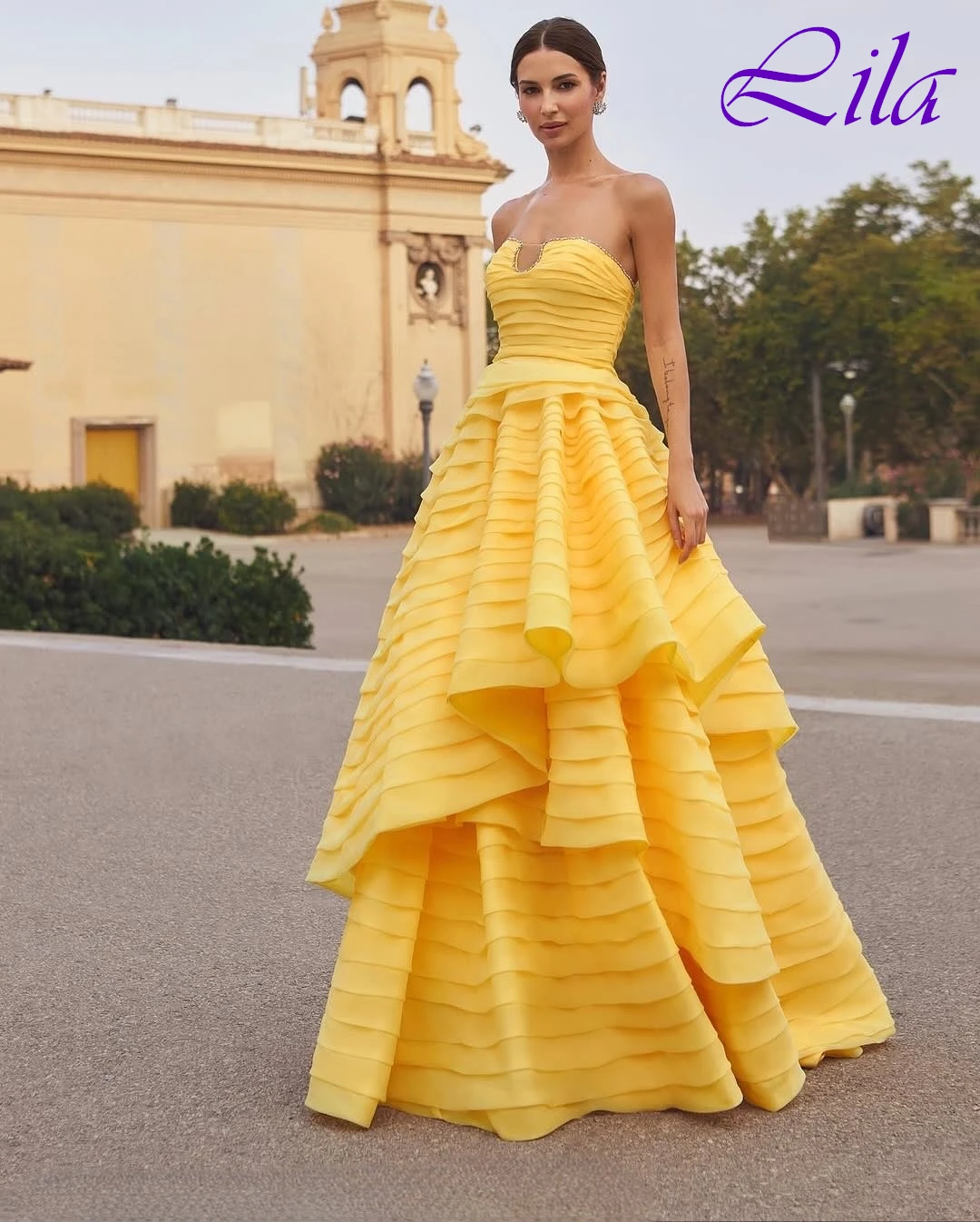 

Customized A-Line Strapless Sleeveless Modern Formal Evening Dress Classic Bespoke Occasion Gowns High Quality Celebrity Gowns