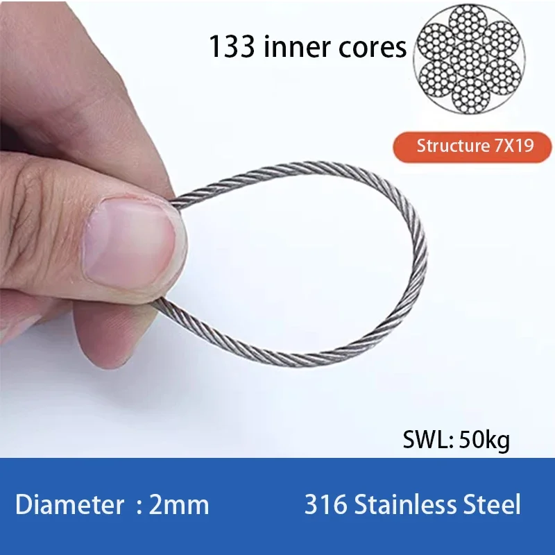 Variant: Diameter 2mm- 7x19