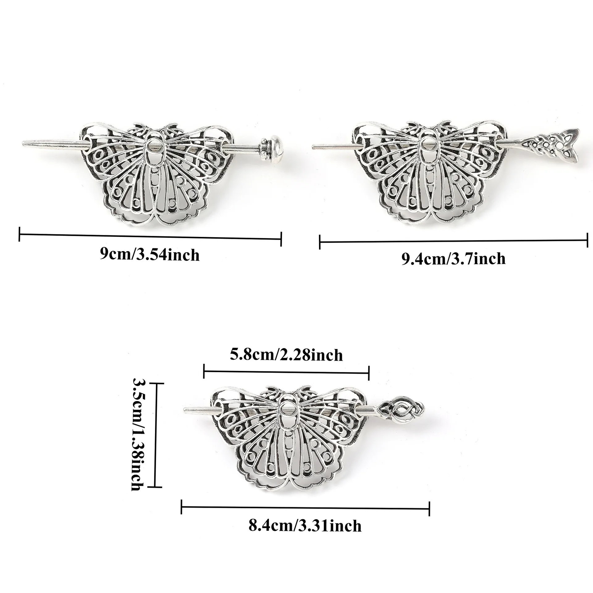 アンティーク調　オリジナル漢服旗袍ファッション　ニッチなヘッドウェア　ヘアピン　合金製蝶　コミック展　コスプレ衣装アクセサリー