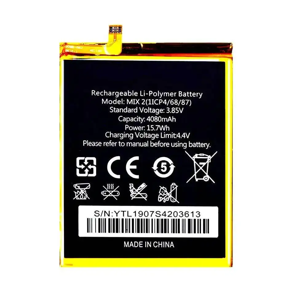 

Durable 4080Mah For Oukitel Mix 2 Reliable Power Mobile Phone Battery