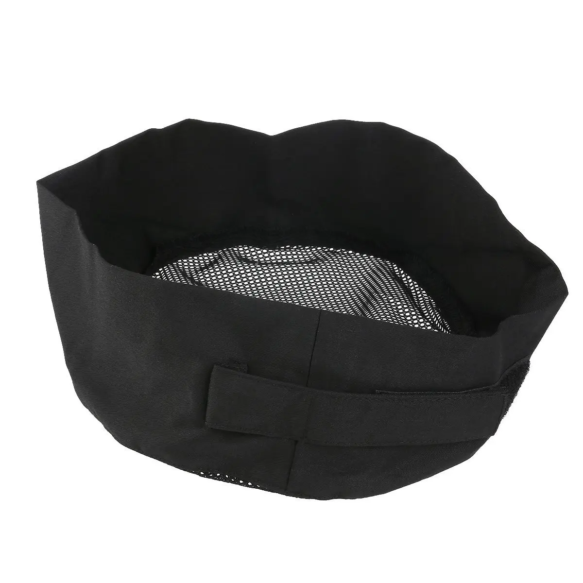 Chapeau de chef en maille respirante noire, sangle réglable, taille unique, casquette de crâne de restauration professionnelle, peau douce en coton et Polyester Durable