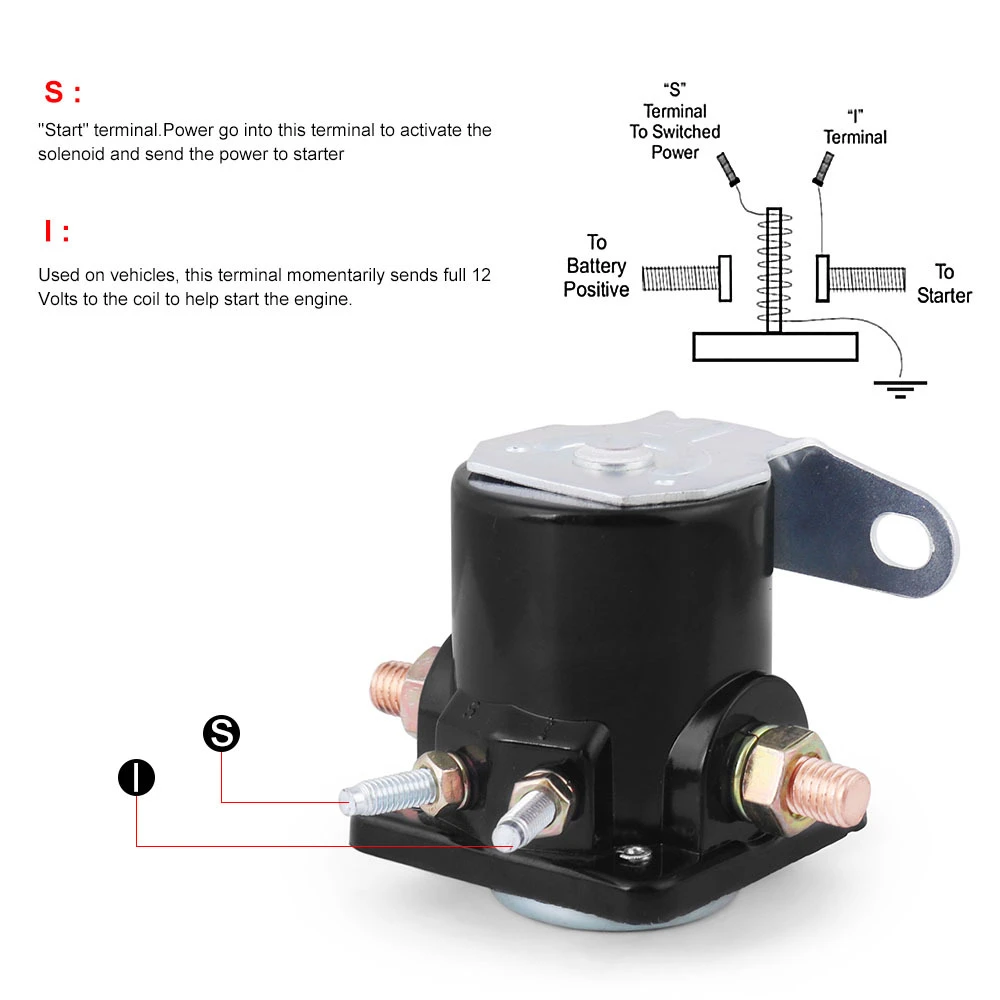 

Starter Solenoid Relay SW3 for Ford Lincoln Mercury 1958-1991 B4TZ-11002-A Car Start Solenoid Valve Relay