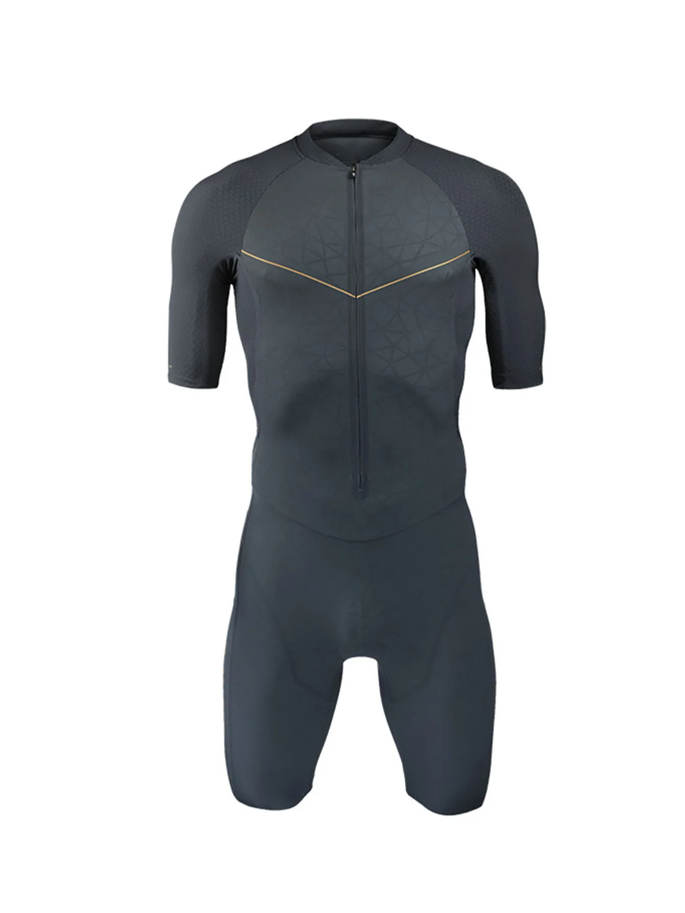 

Righttrack Triathlon Race Suit Men's Short Sleeve Skinsuit Long Distance Tri Suits Performance Swimming/Cycling