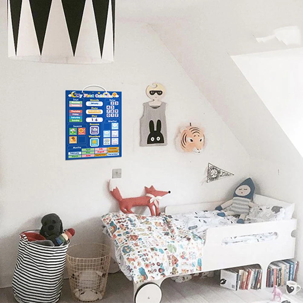 Brinquedos infantis de força magnética, Classroom Calendar Chart, Inglês Weather Board