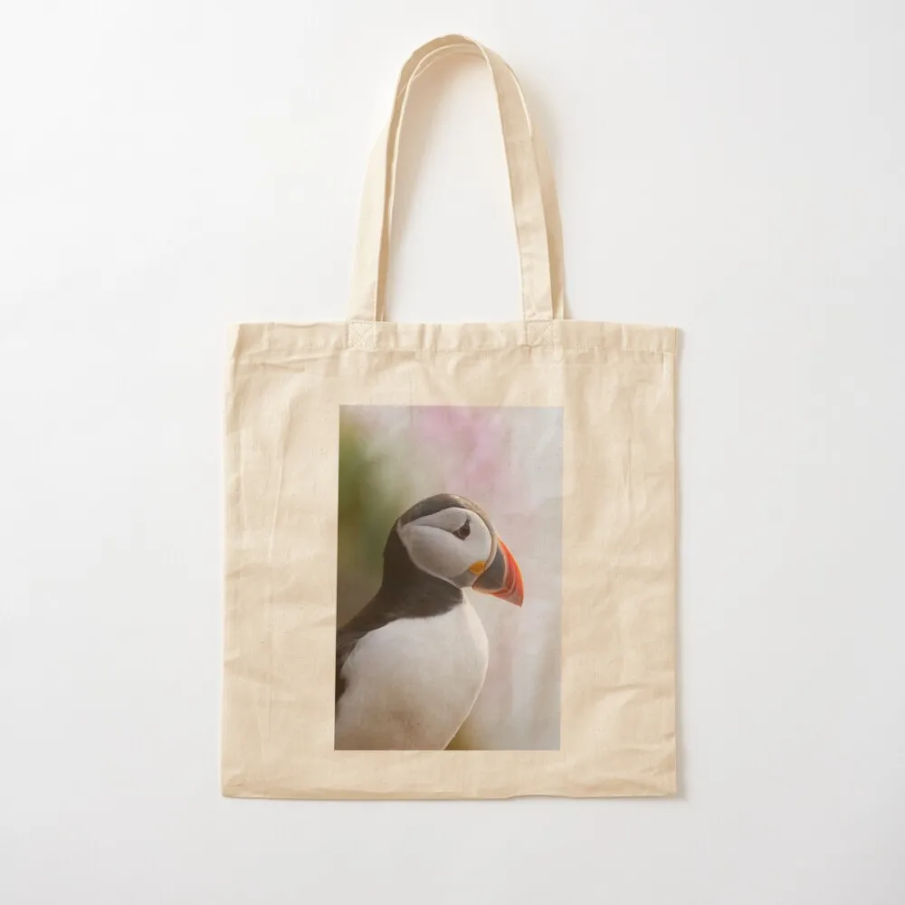 

Puffin and pink sea thrift Tote Bag bag luxury women Lady bags female bag tote canvas Canvas Tote