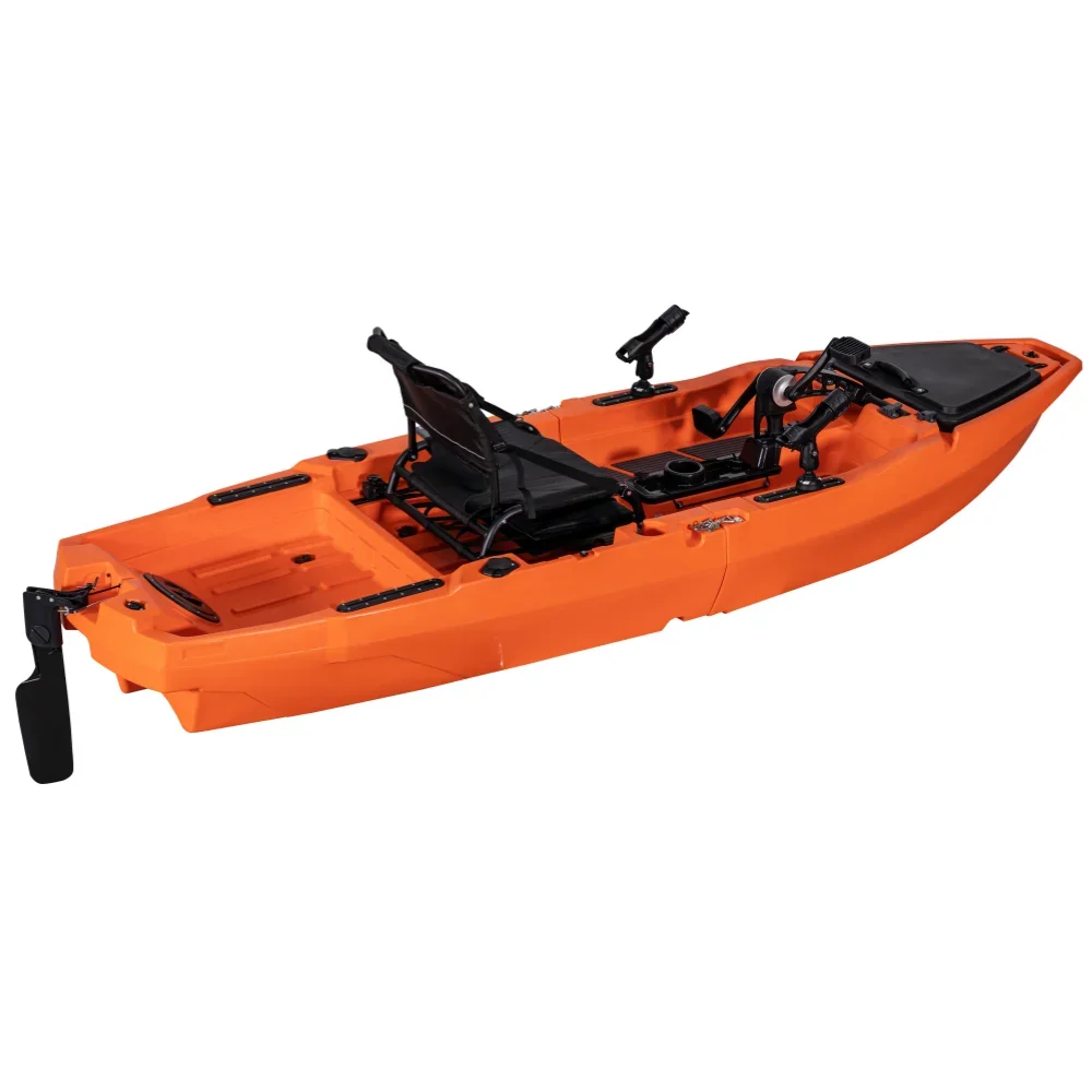 Pedal de pesca caiaque 2024 1 assento único caiaque modular destacável design dobrável 10ft canoa/kayak para lagos rios