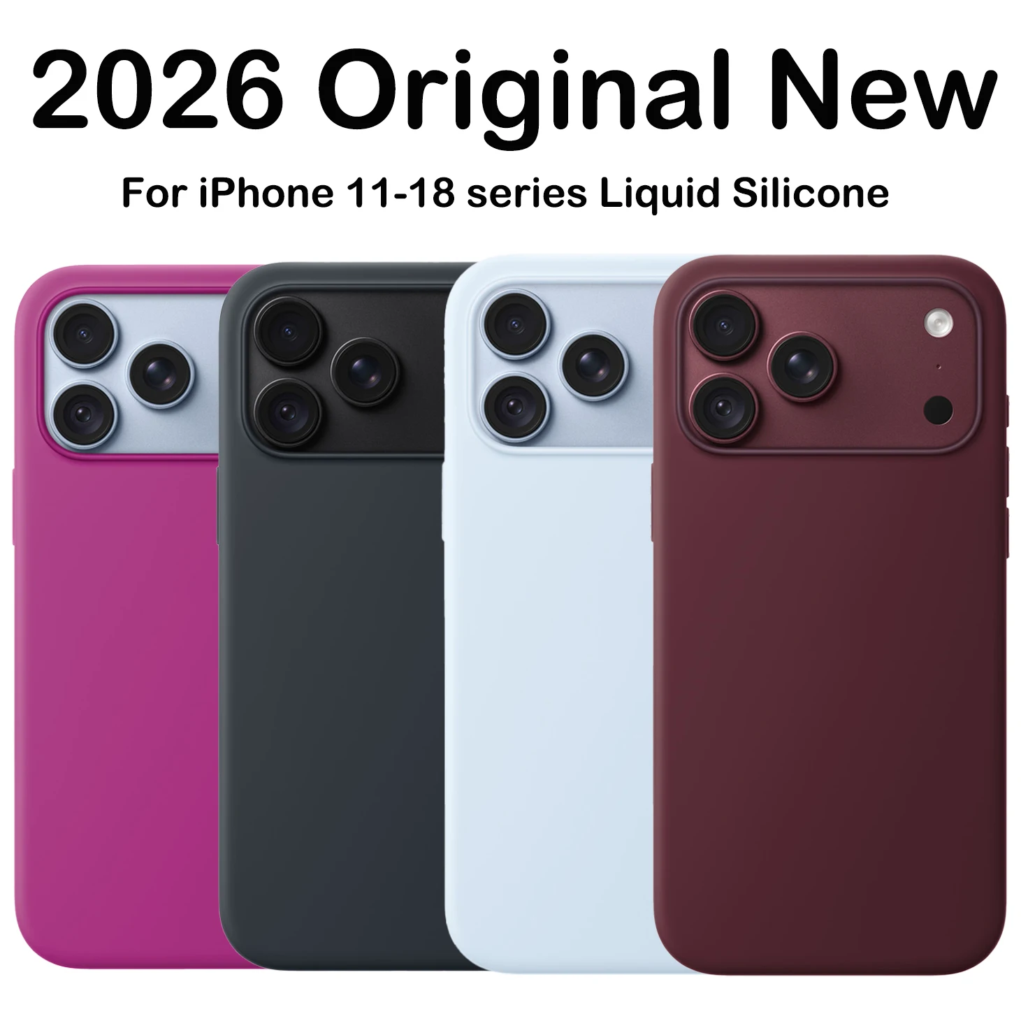 Luxury Liquid Silicone Phone Case For iPhone 18 Pro Max 17 16 15 11 12 14 13 Cases For 18 Pro Shockproof Official Origin