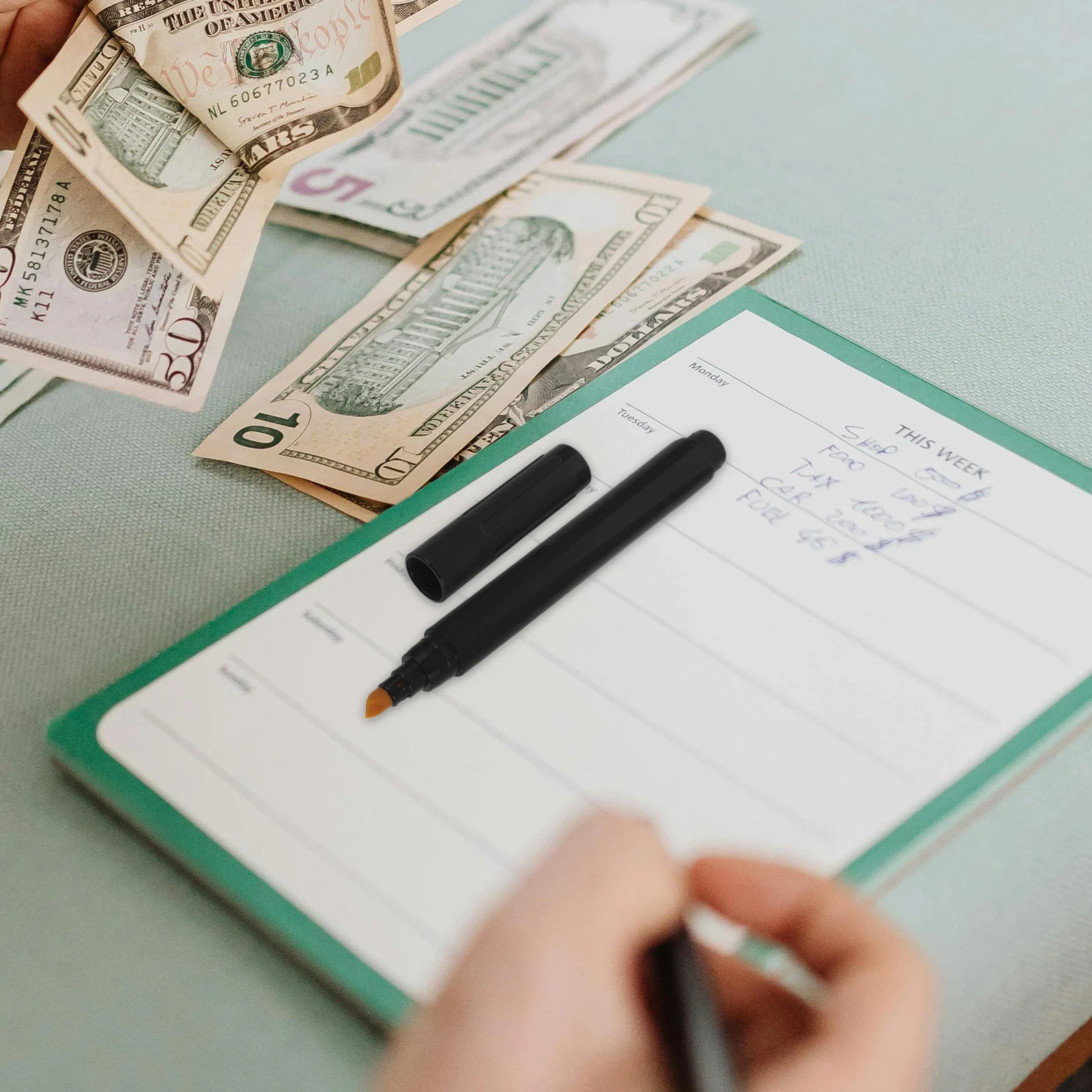 4 قطعة قلم مدقق المال طرف مائل علامة فاتورة مزيفة التحقق السريع اختبار أصالة العملة النقدية #1