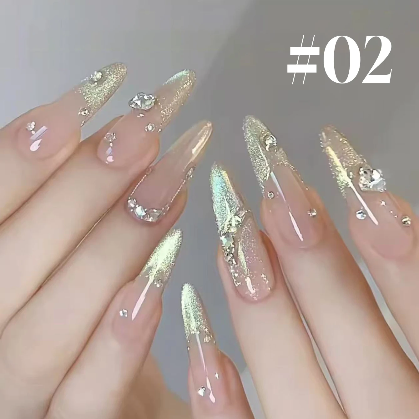 12 مللي 1 قطعة 2025 جديد مبيعا 6 ألوان الأخضر القط المغناطيسي هلام طلاء الأظافر الذهب ضوء الزجاج حبة الجليد واضح القط العين طلاء الأظافر #6